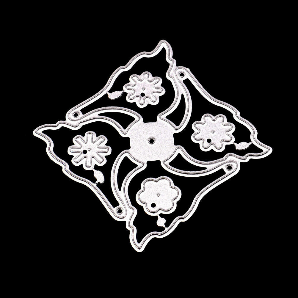 Windmill Flower Spinner Metal Cut Dies Diy Pinwheel Party Decor Paper Craft Qx