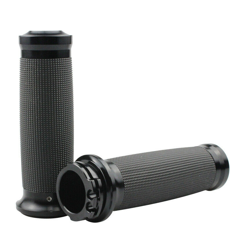 2PCS 25mm Motorcycle Scooter Bike 1" Rubber Handle Bar Hand Grip Anti-skid Cover