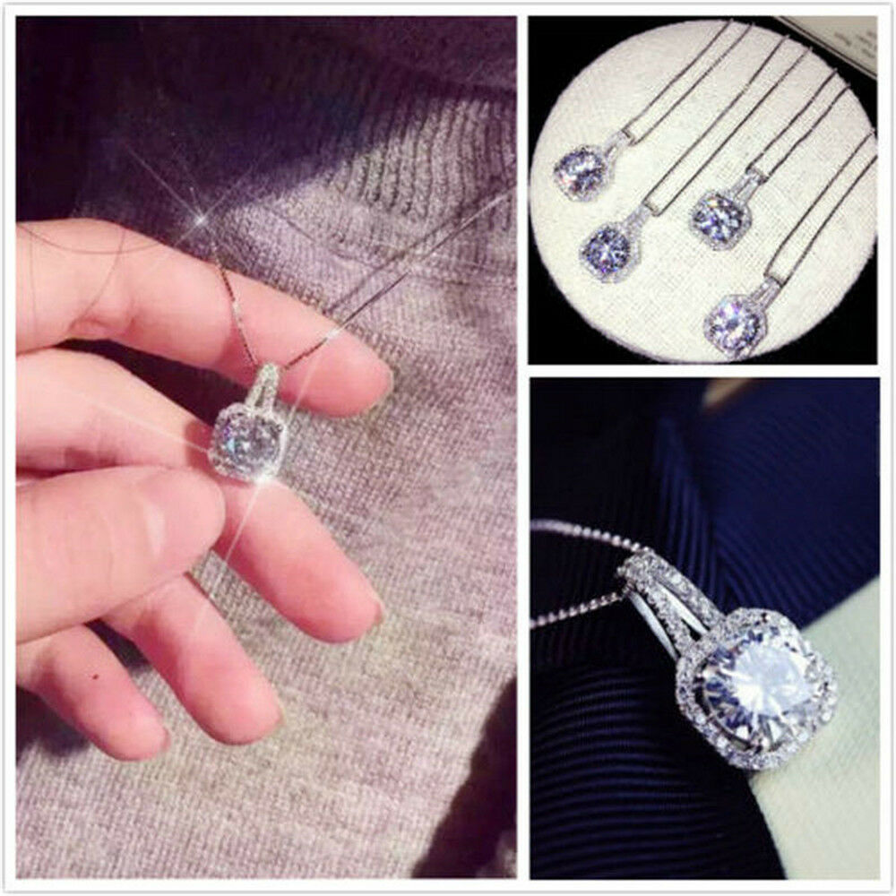 Fashion Crystal Charm Pendant Jewelry Chain Chunky Statement Choker Necklace US