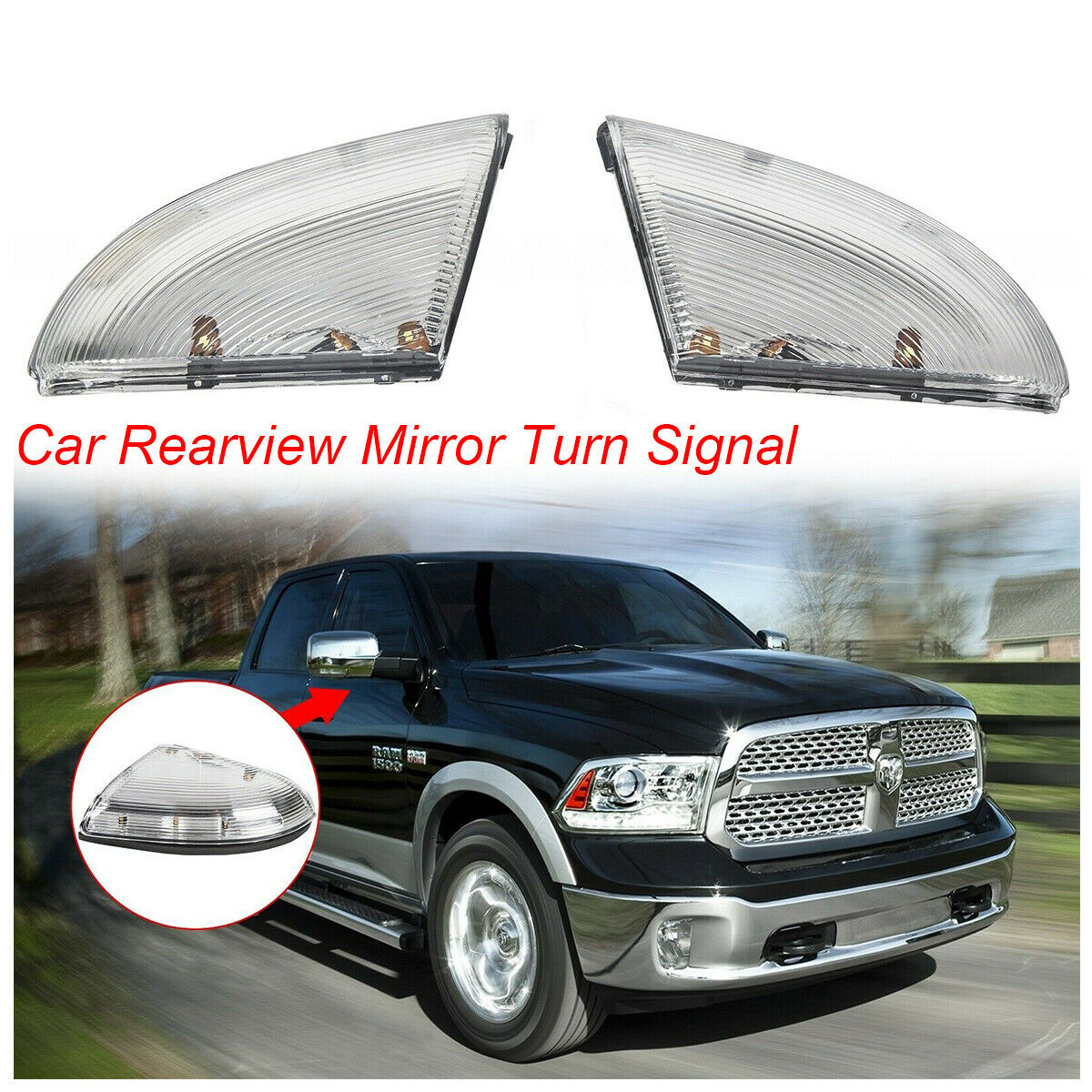 For Dodge RAM 1500 2500 Car Rearview Mirror Turn Signal Indicator (Left /Right)