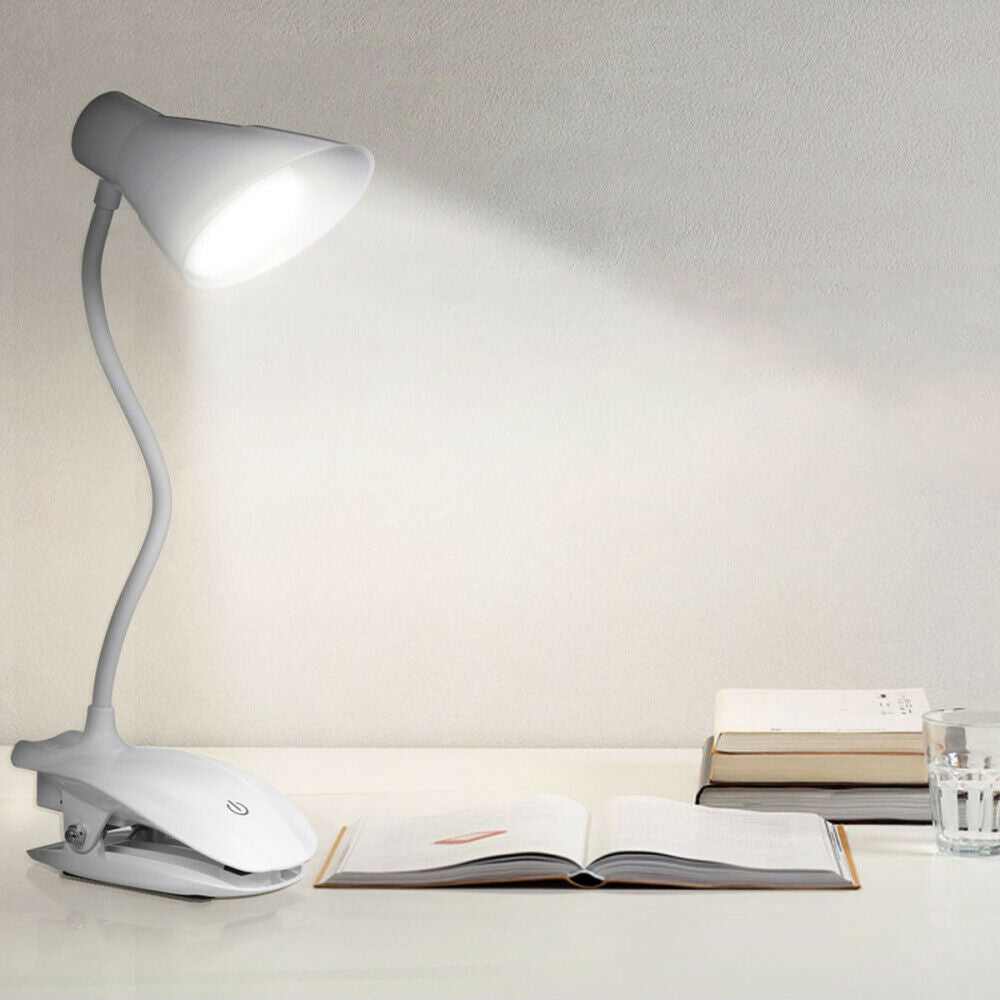USB Flexible Clip-on Table Desk Bed Piano Reading Light Desk Lamp Dimmable LED