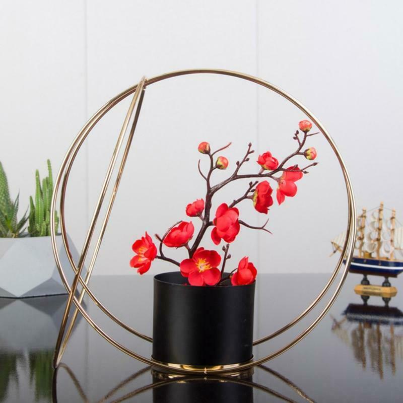 Wrought Iron Plant Pot Stand Rack Holder Indoor Outdoor Flower Arrangement Decor