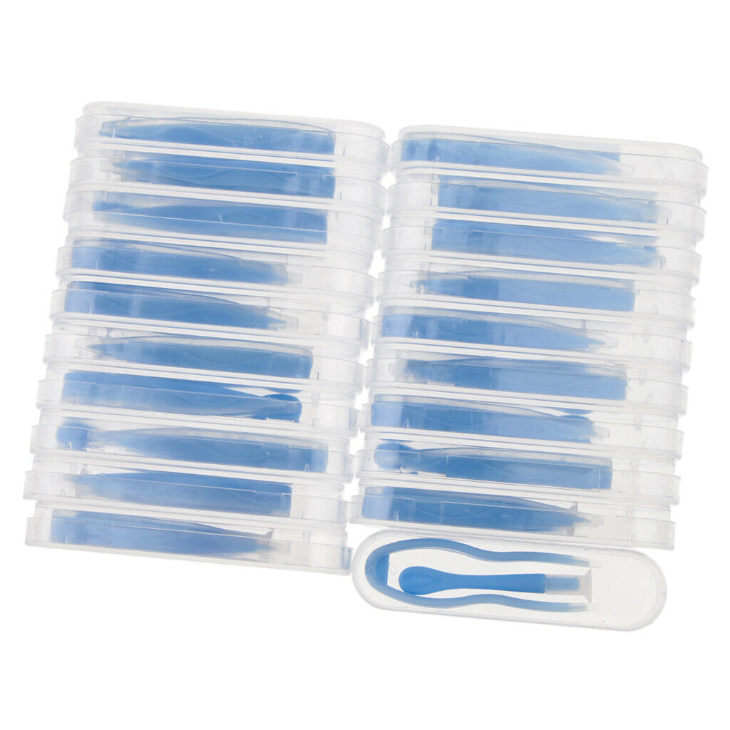 20 Boxes Contact Lens Applicator Inserter Tweezers  Remover Tool Kit Blue