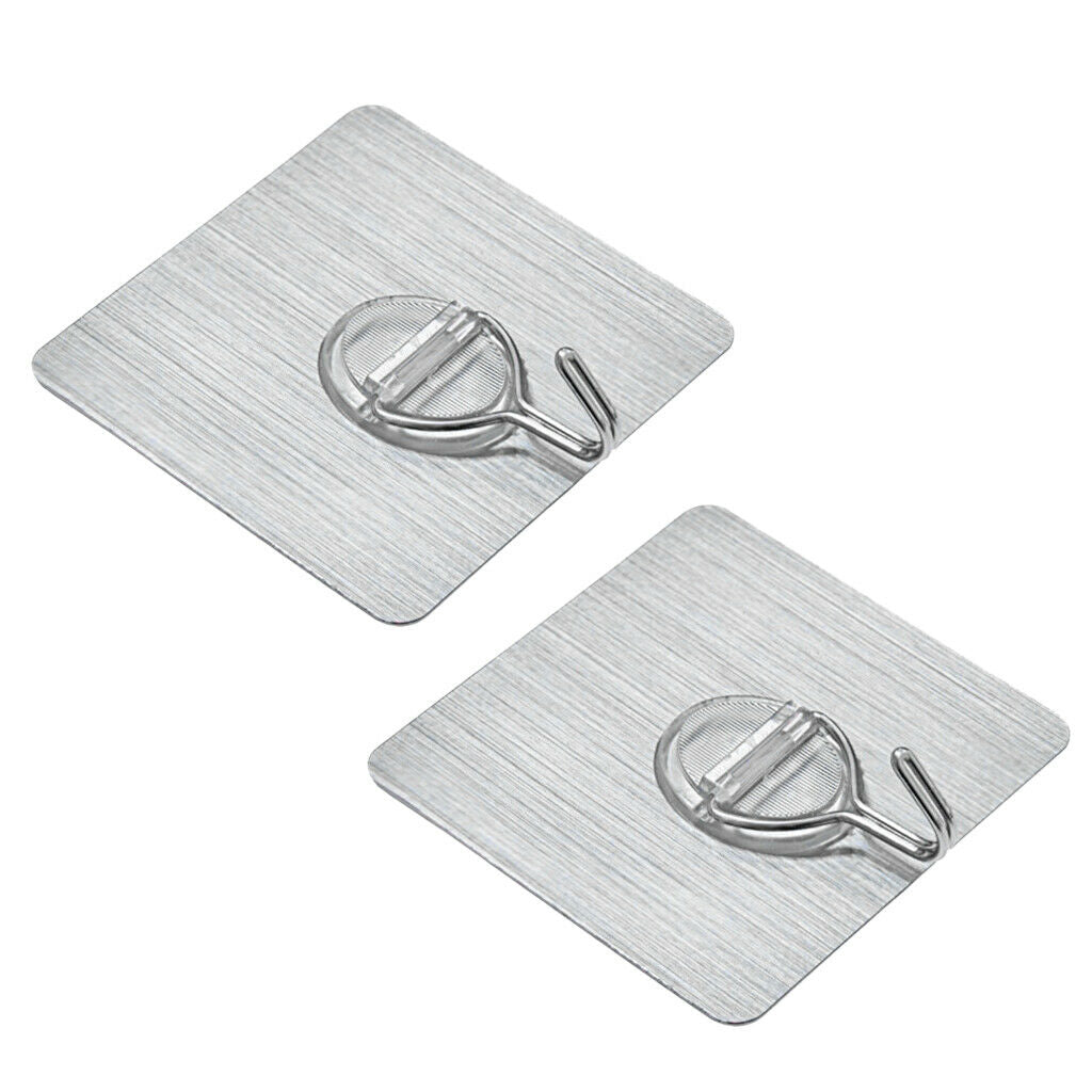 2 Pieces Wall Hooks Adhesive Hanger For Organized Wall Home House Office