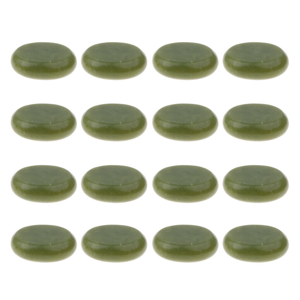 16 Pcs Jade Hot Massage Stone for Facial Body Hot Stone Spa Massage 5 x 6cm