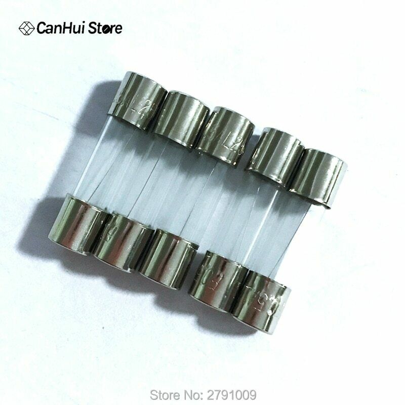 50pcs Fast-Blow Glass Tube Fuses Assorted Kit 0.2A-15A 5x20mm