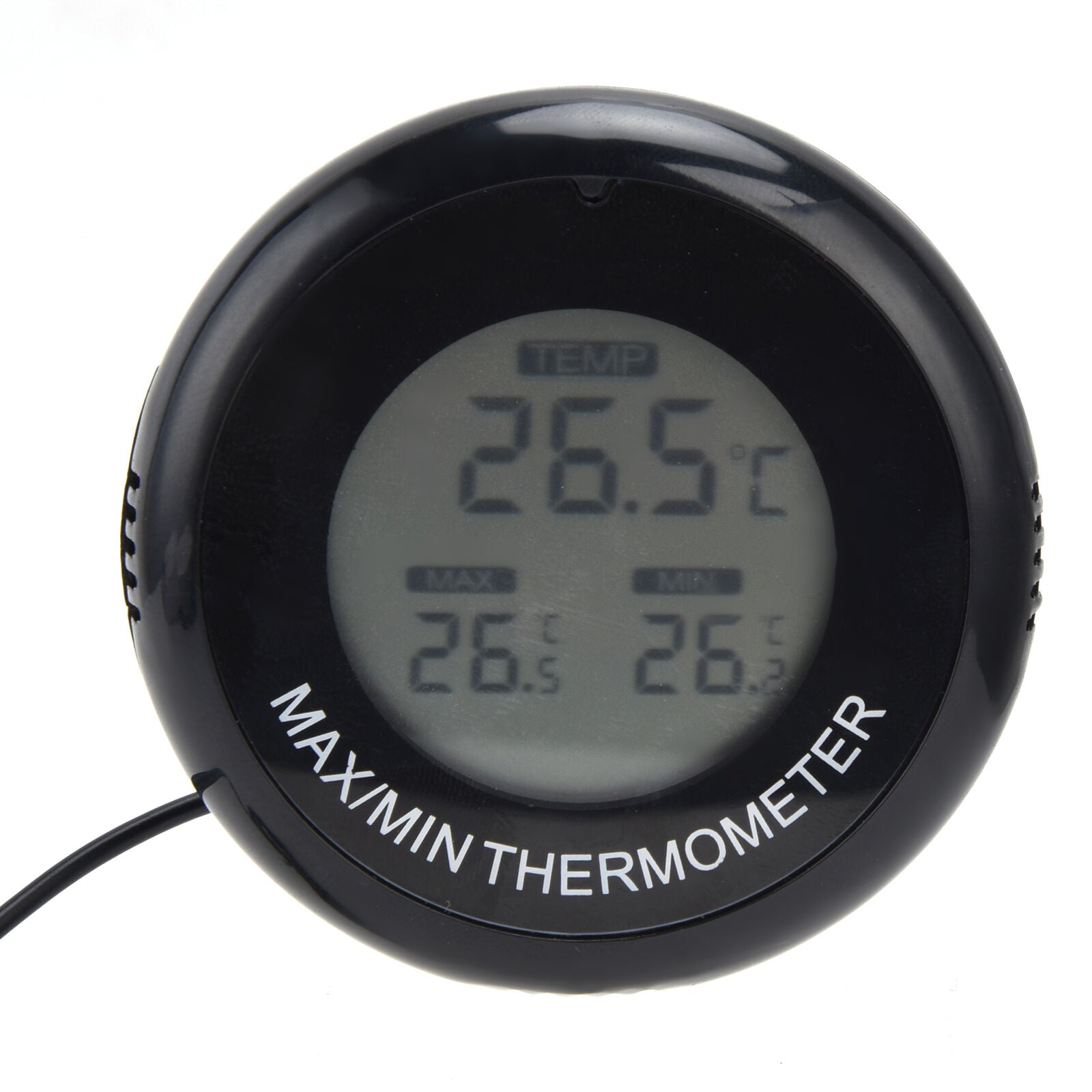 Digital Round Thermometer Magnetic Suction Cup Temperature Meter Fish Tank XX