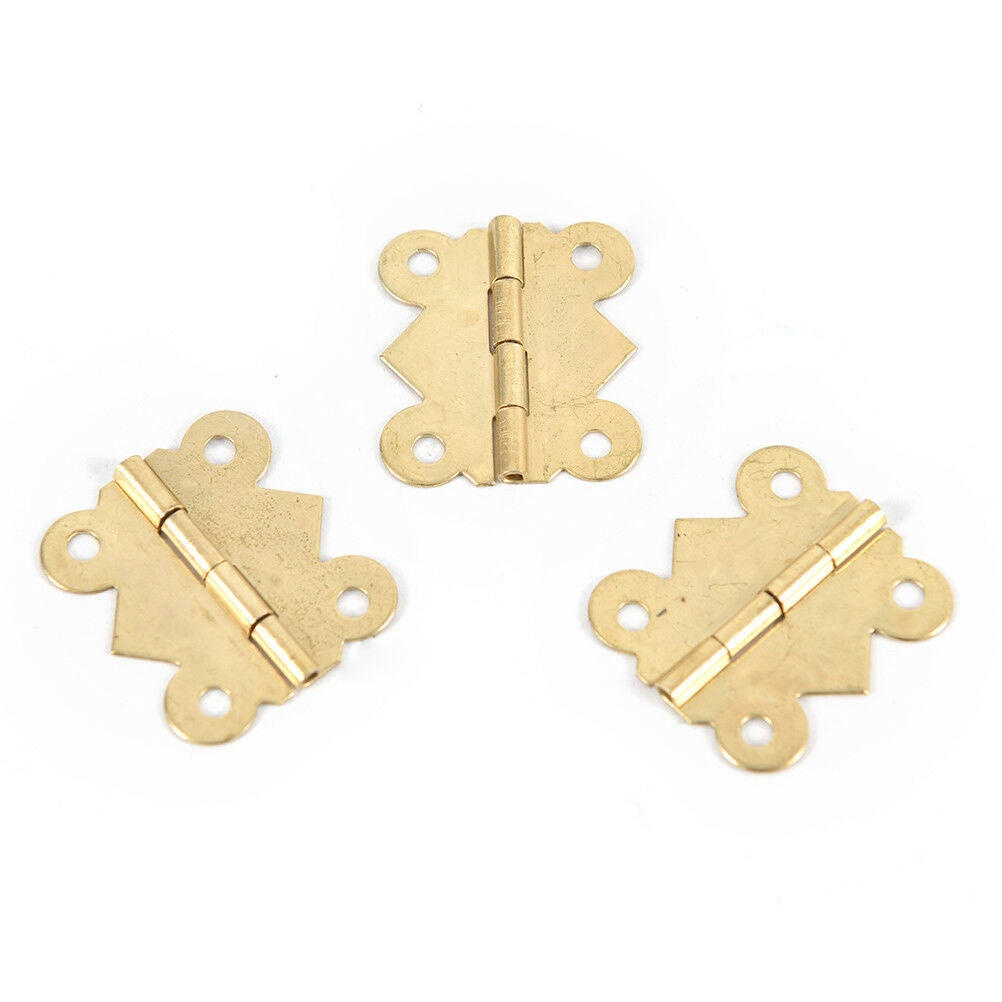 10XBrass Color Mini Butterfly Hinges to Cabinet Drawer Jewelry Box DIY Repair BD