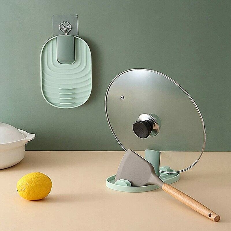 2 PCS Multifunction Spoon Rest and Pot Lid Holder, Foldable Organizer HousehU1A3