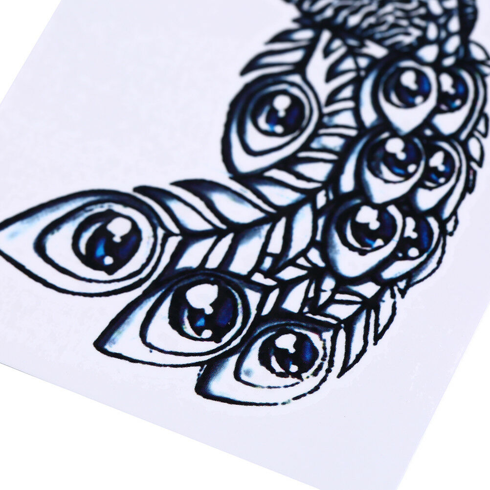 Waterproof Temporary Tattoo Stickers Peacock Water Transfer flash tatoo fakeBDA