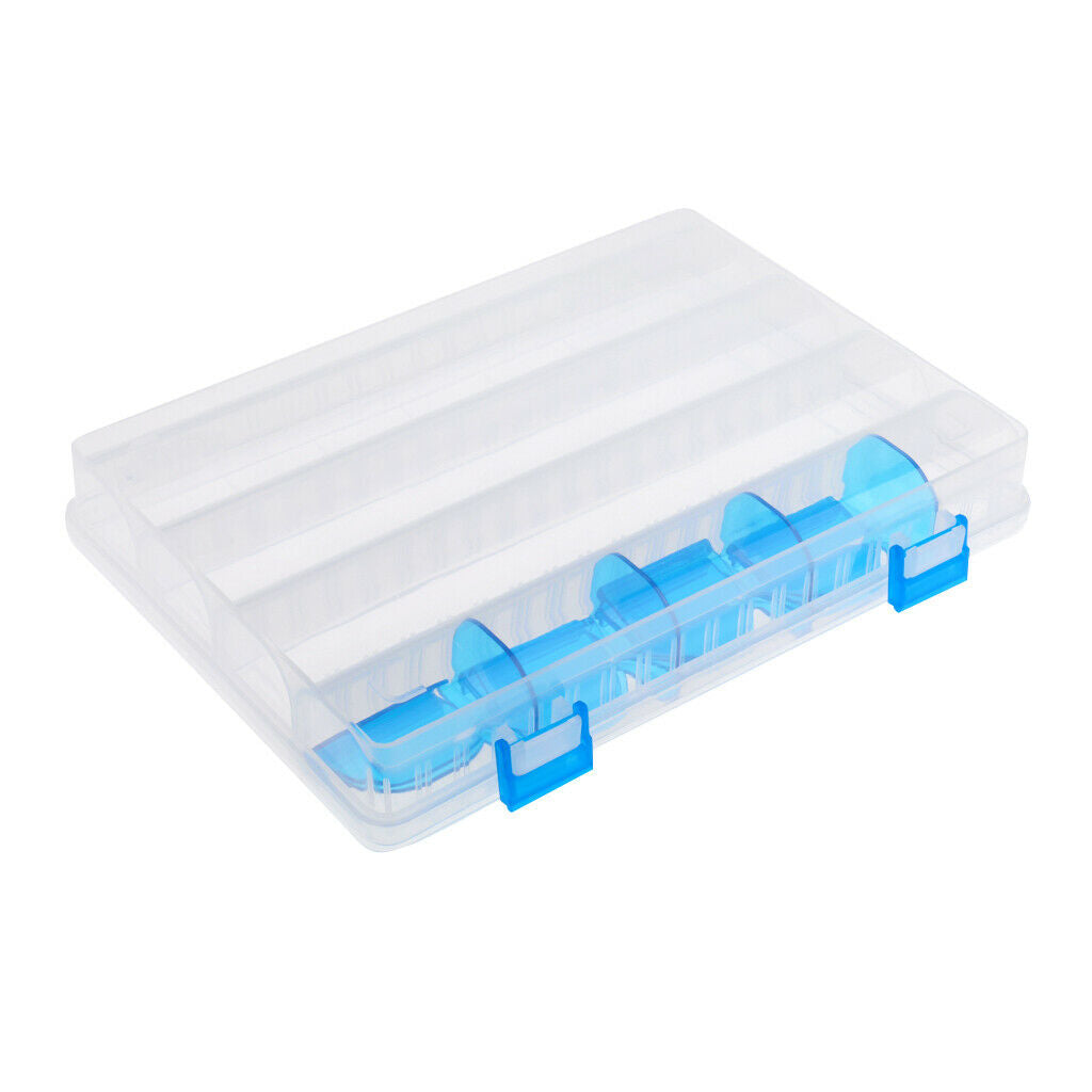 Adjustable Plastic Fishing Tackle Box Hooks Baits Storage Case Box White