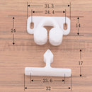 1 Set White Twin Double Ball Roller Catches Cupboard Wardrobe Door Latch