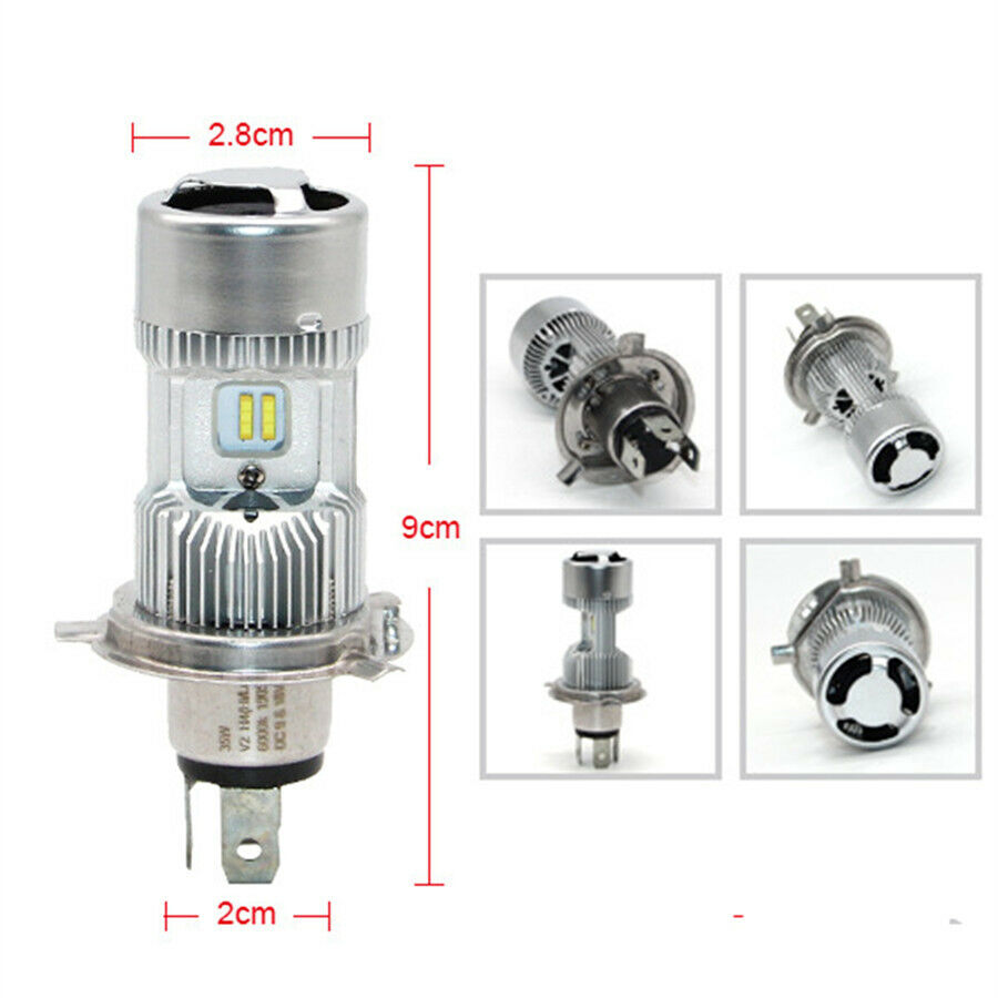 1Set H4 9003 HB2 Hi-Lo Beam Car LED Headlight Bulbs 25W + 25W 4400LM 6000K DC12V