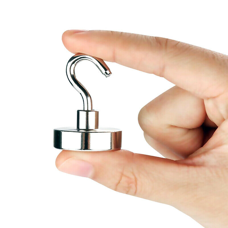 6Pcs Powerful Heavy Duty Magnetic Hooks for Refrigerator and Other Surfaces