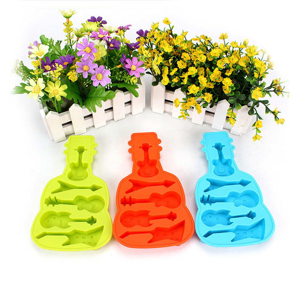 Guitar Silicone Mold Fondant Cake Chocolate Decorating Baking Tools Moul.l8