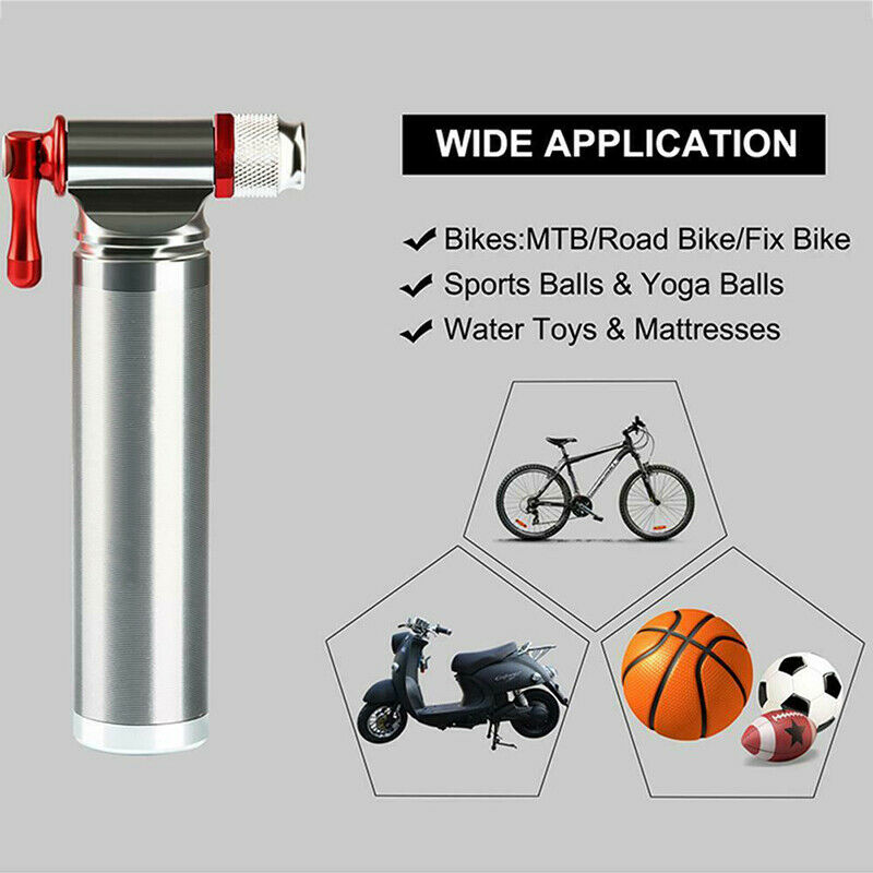 Bicycle Tire Mini Air Pump CO2 Inflator Cycling Bike Ball Balloon Hand Pump Head