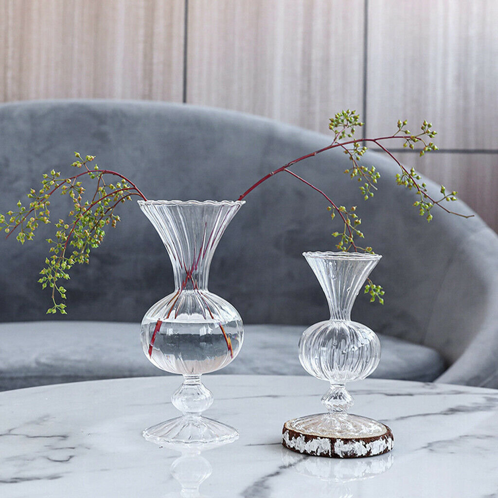 4x Glass Vase Hydroponic Terrarium Floral Container Home Indoor Outdoor