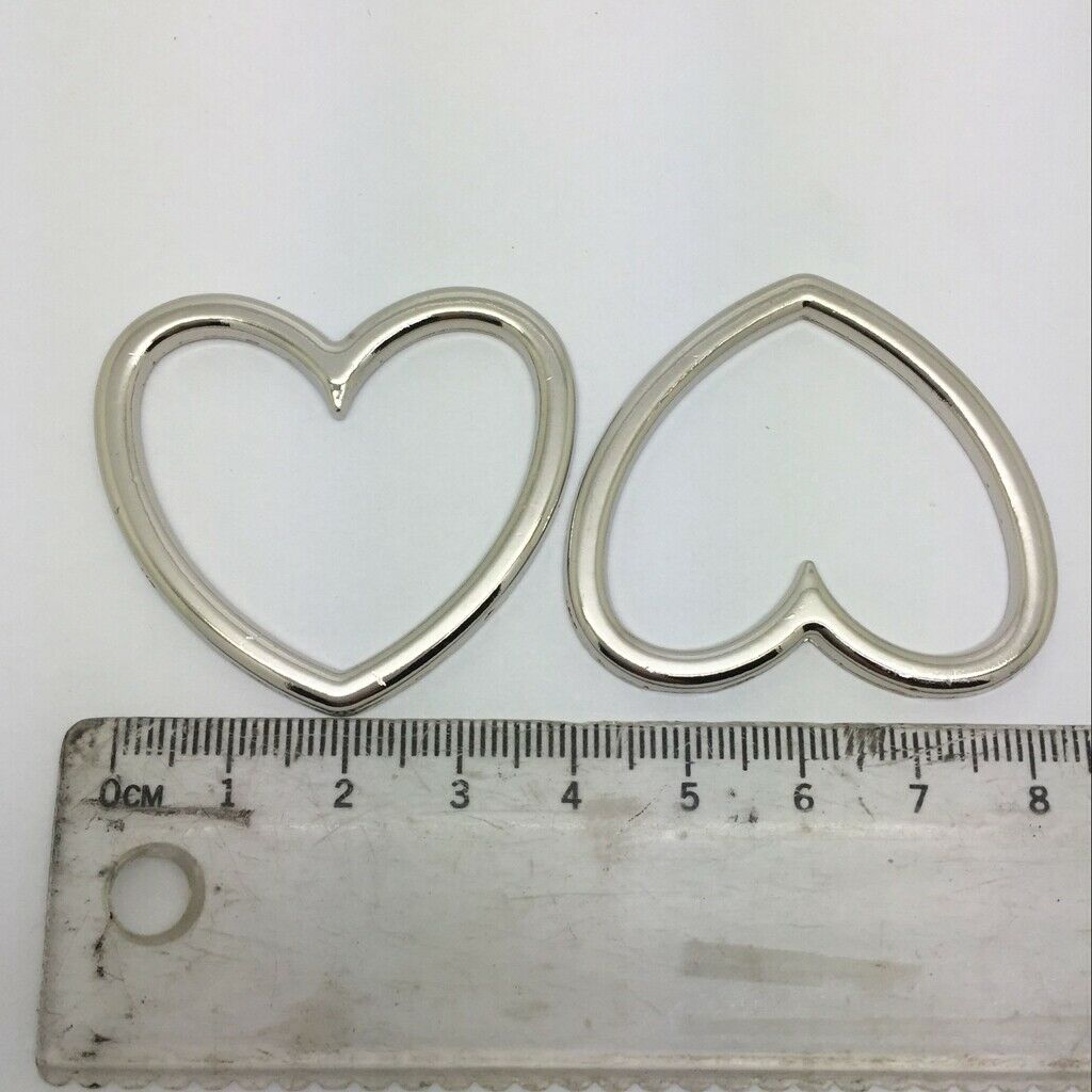 5pcs Sliver Heart Circle Rings for Choker Leg Ring Garter Belt Making Crafts