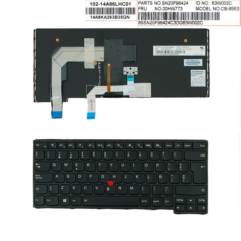 Spanish Layout Keyboard for Lenovo Ideapad yoga 2 13 14