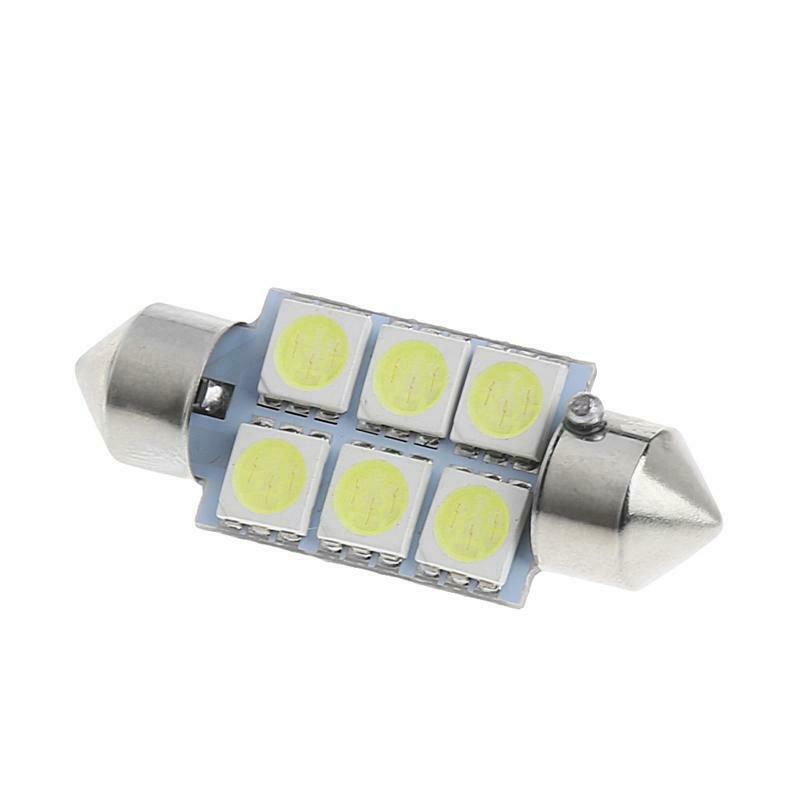 White 36MM 6-LED 5050 SMD Car Auto Interior Festoon Dome Light Lamp Bulb DC12V