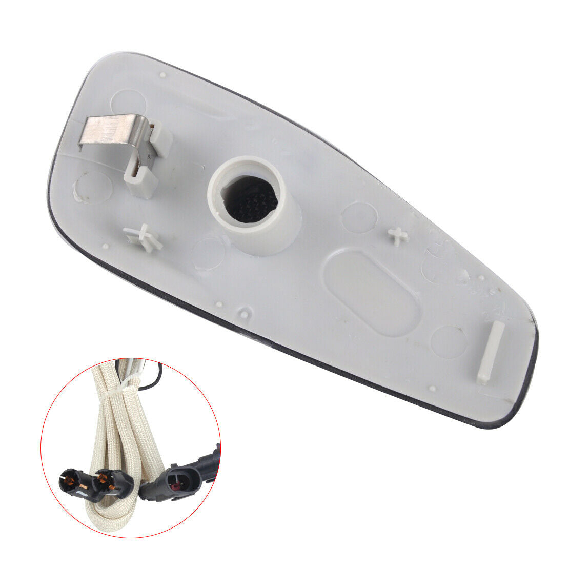 2x Side Marker Lamp Covers w/ LED Light Cable Fit for 15-16 Jeep Renegade An