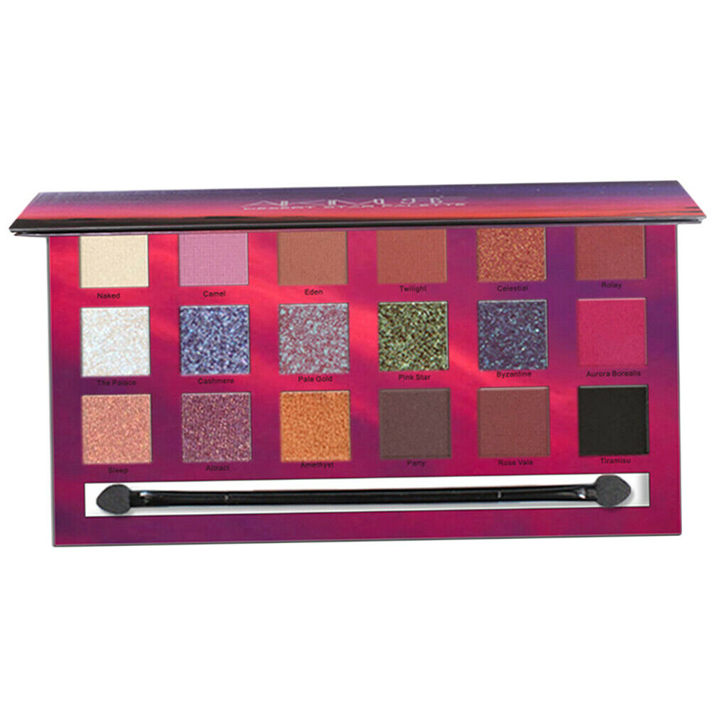 18 Colors Glitter Eyeshadow Palette Shimmer Ultra Pigmented Makeup Eye Shadow