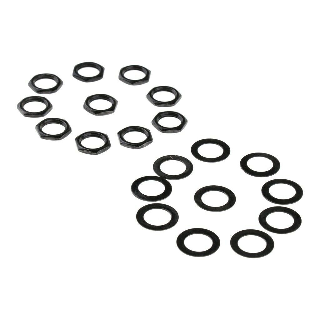 10 Set Guitar   Nut Washer for Electric Guitar Repalcement Parts Black
