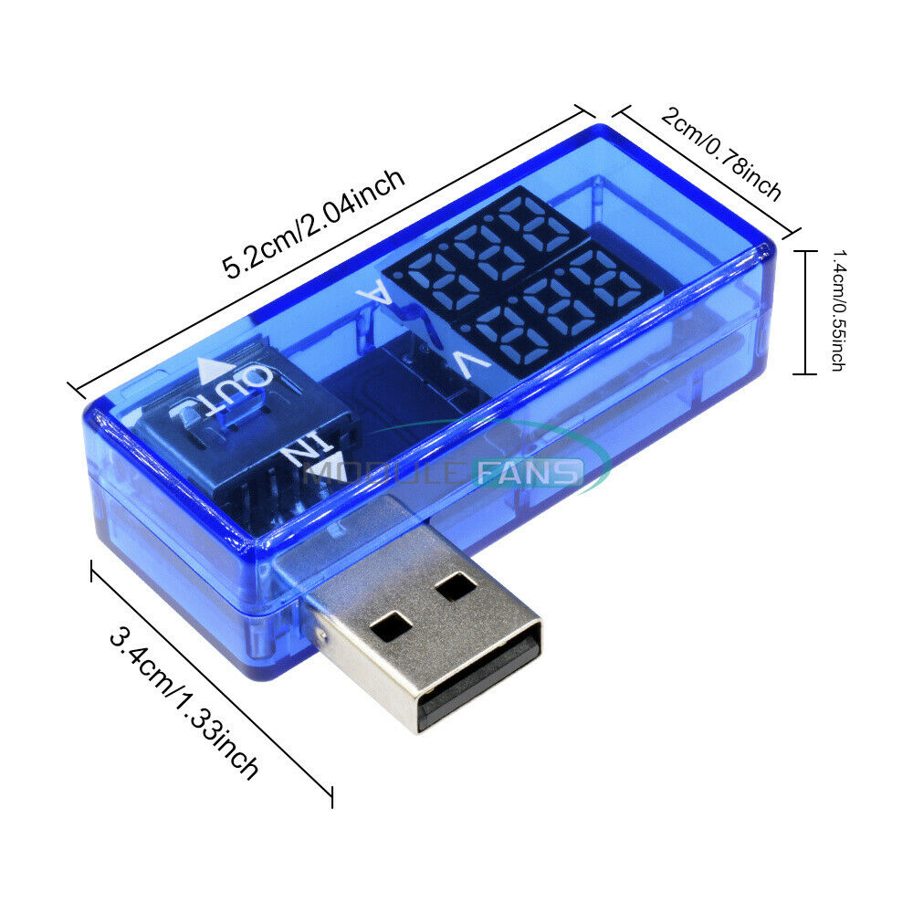 USB Bluetooth Dual LED Tester Current Voltage Voltmeter Ammeter Detector Monitor