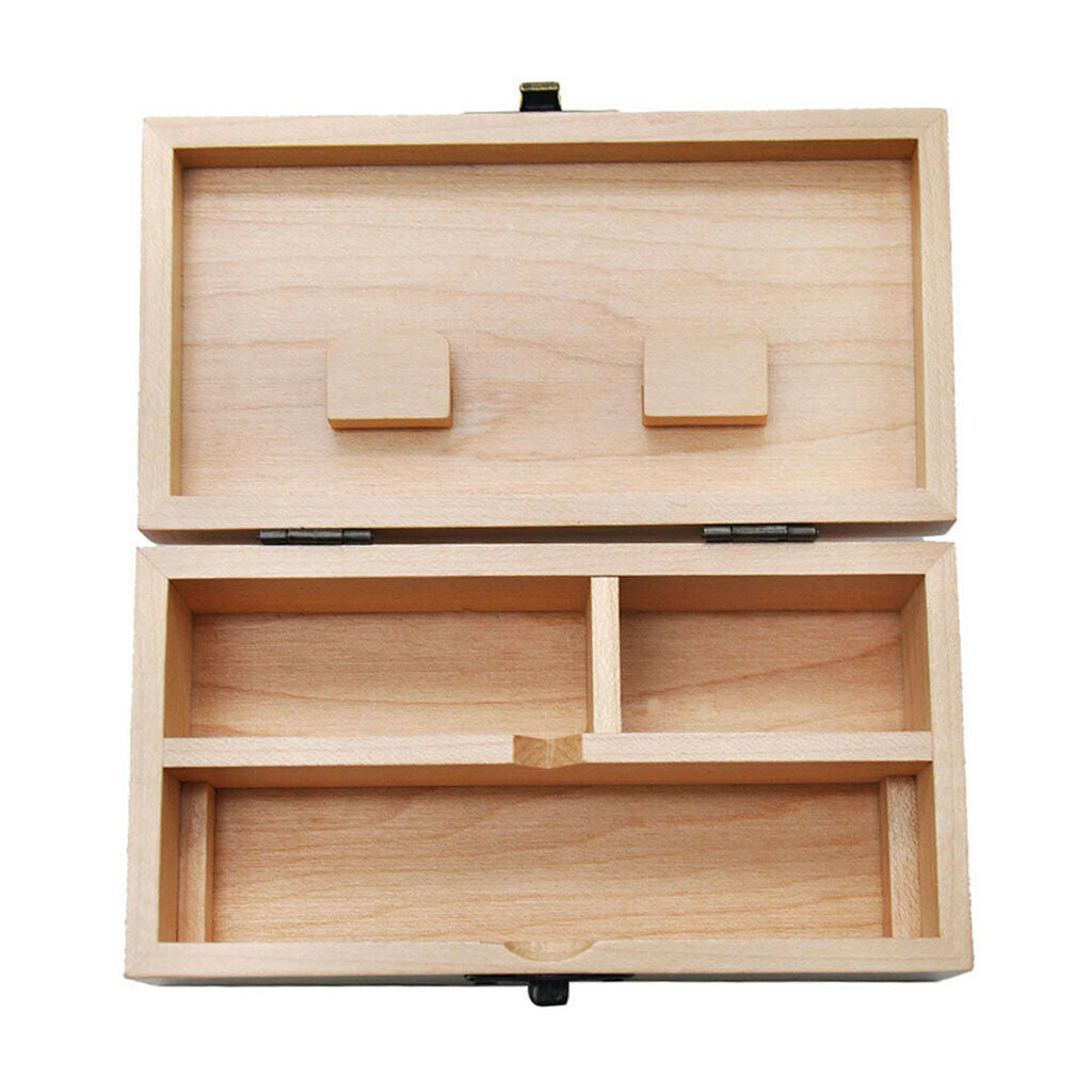 2x Portable Wood Storage Hand Rolling Tray Cigarette Stash Box Container A+D