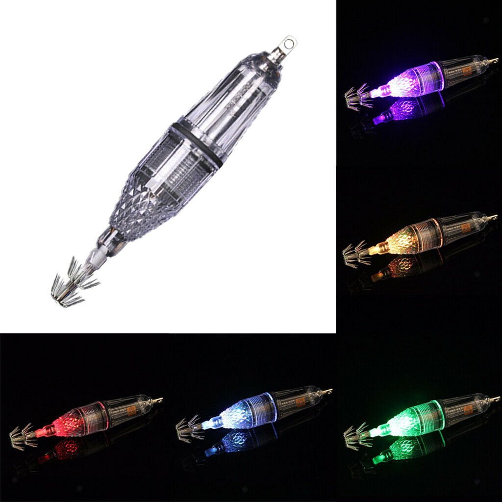 2X Luminous Octopus Squid Jig Hook 12cm Saltwater Fishing Lure Bait Red