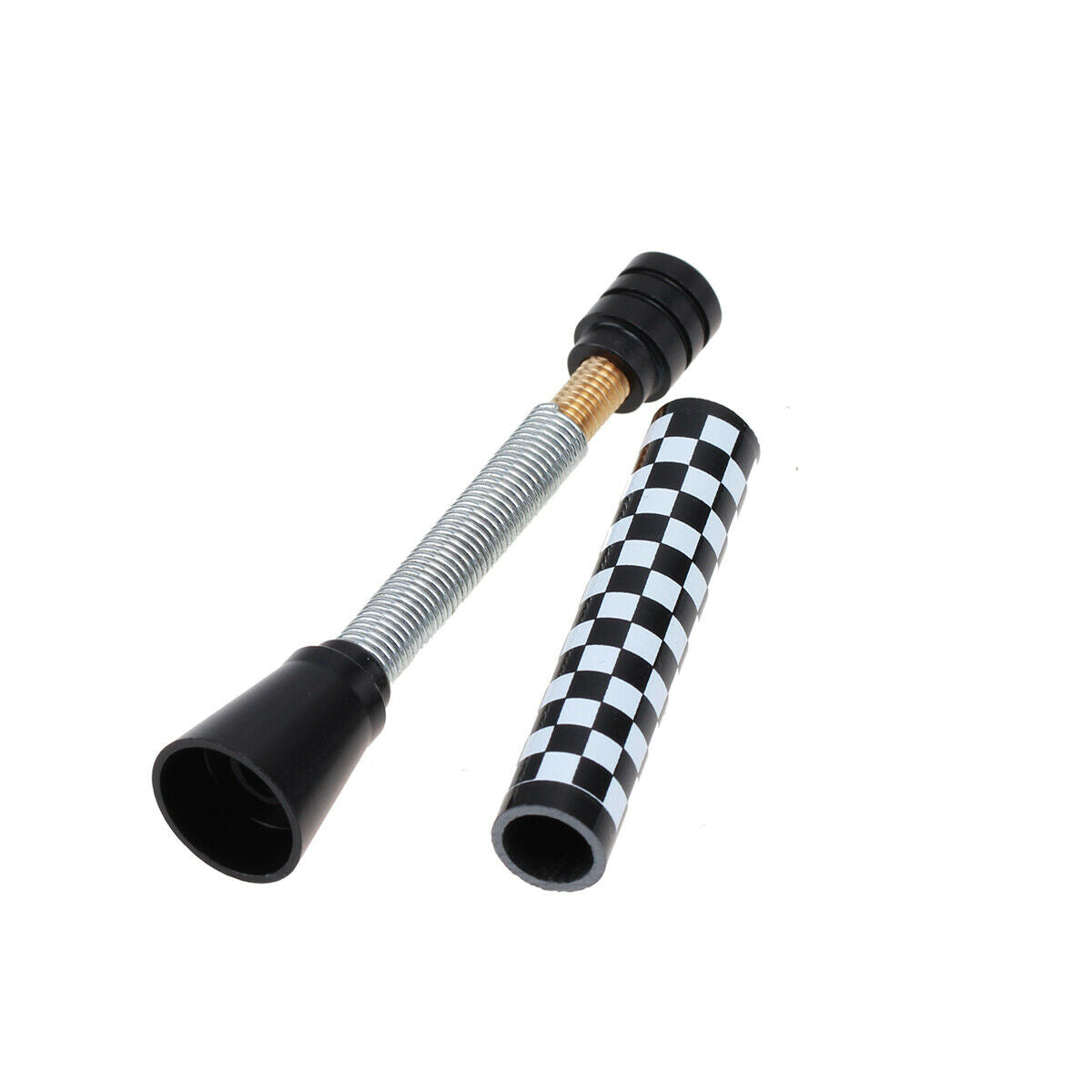 Black&White Grid Car Mounted  Radio Antenna With Spring Aerial Universial