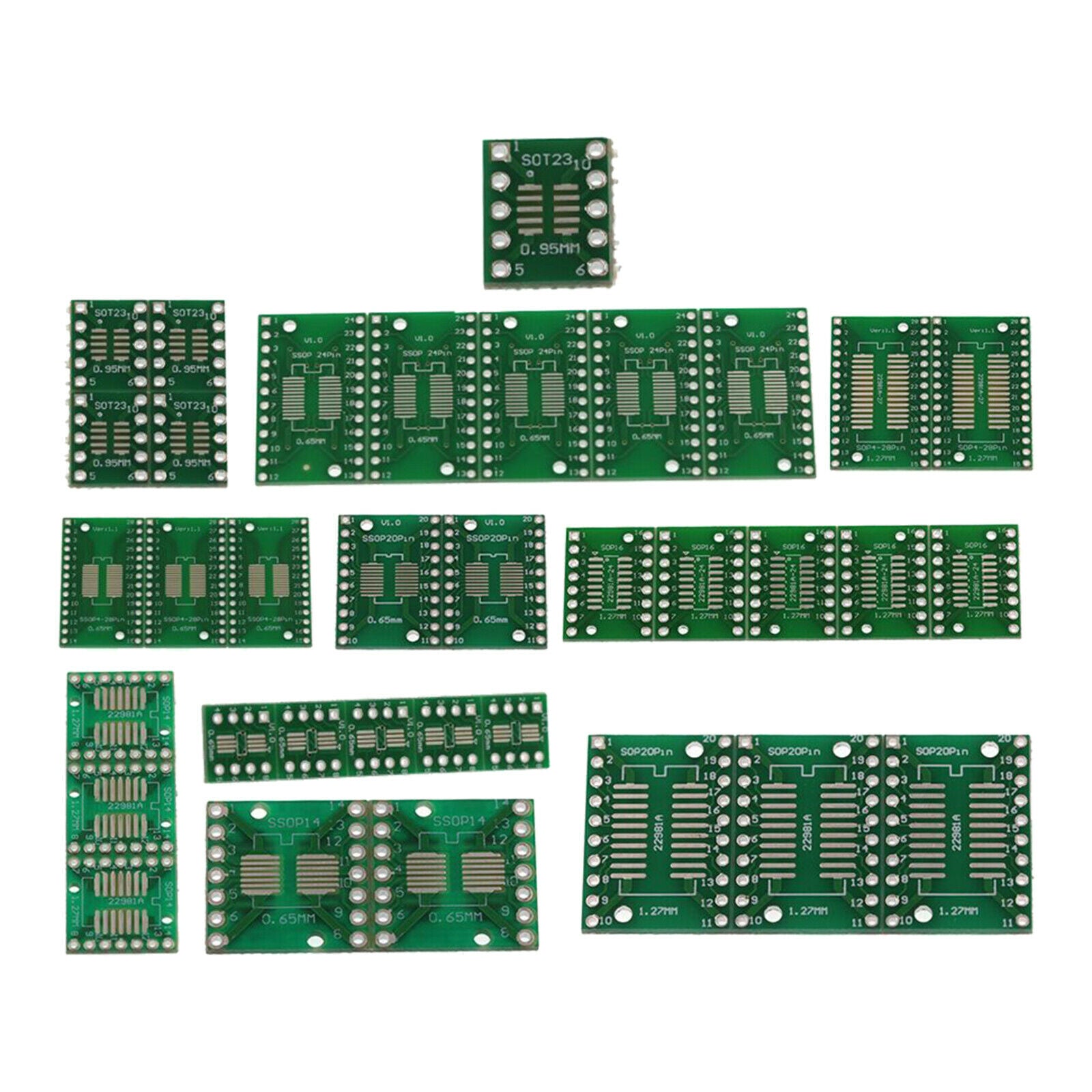 35pcs   TSSOP SOT23 SMT DIP Adapter PCB Experiment Convertor IC Board DIY