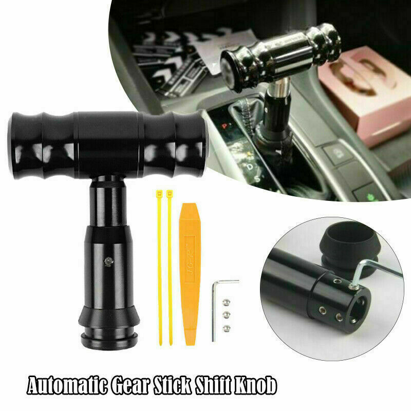 Automatic Car Gear Stick Shift Knob Lever Shifter With Button Aluminum Universal