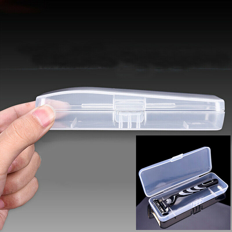 Practical Plastic Clear Transparent Collection Razor Cont Case Storage BoxBDAU