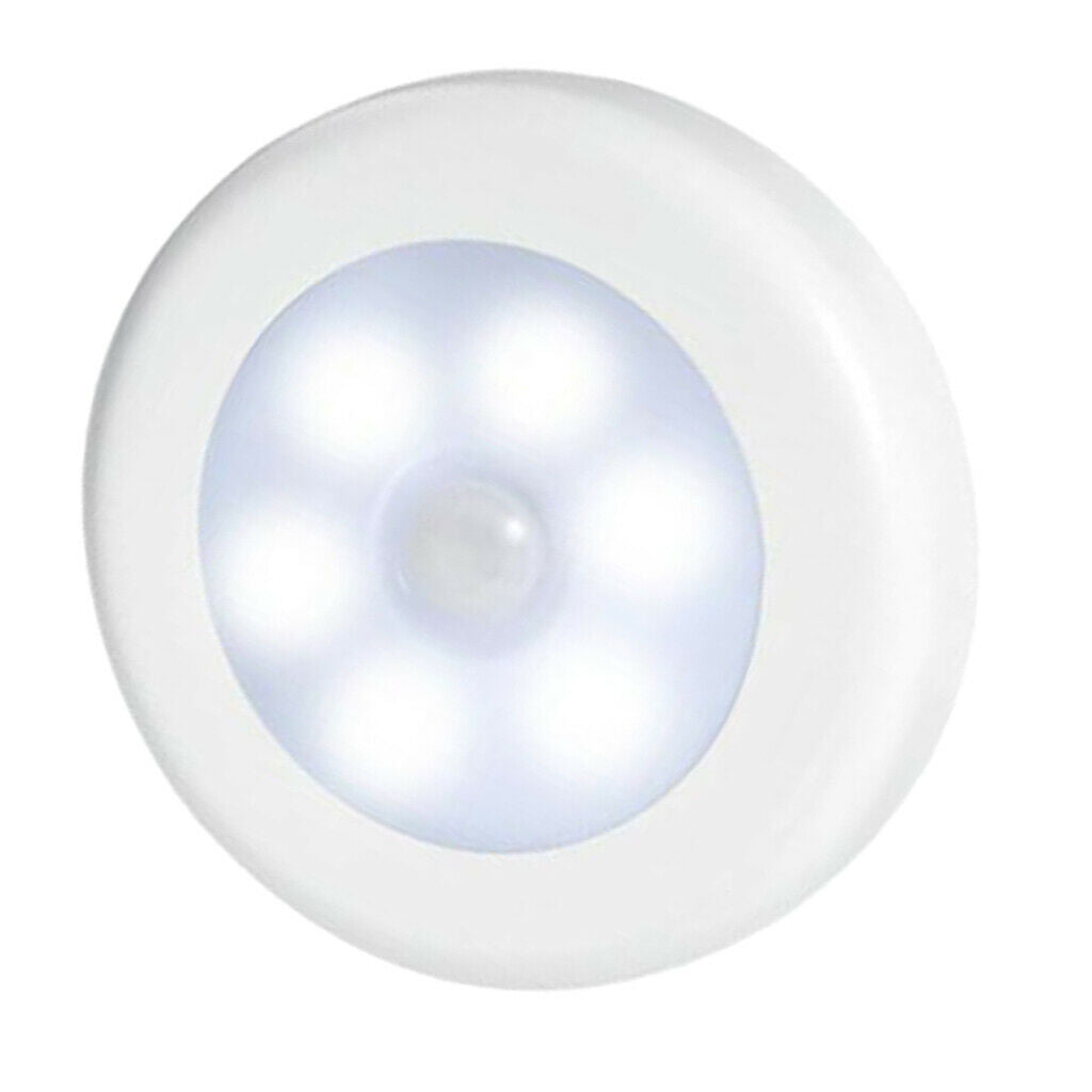 6 LED Auto Motion Sensor Infrared Toilet Cabinet Stair Lamp Night Light Battery