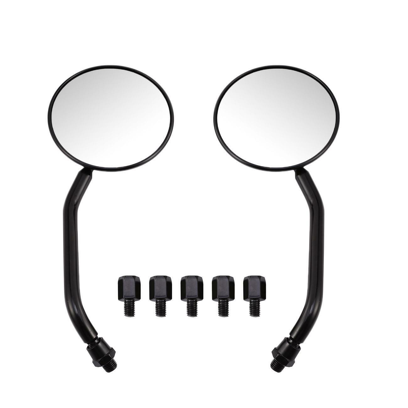 Motorcycle Rear View Rearview Side Round Blind Spot Mirrors Universal 8mm/10mm
