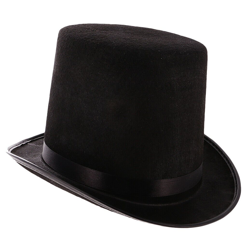 2 Pieces Novelty Black Top Hats for Women & Men - Magician Dress Up Hats