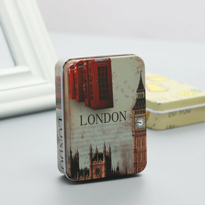 Random Colors Tin Can Boxes Metal rectangle Hairpin Jewelry Storage Conta.l8