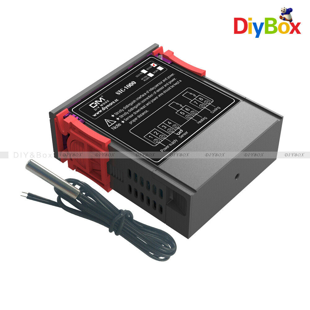 STC-1000 Digital DC 12V Temperature Controller Thermostat Aquarium Sensor w/ NTC