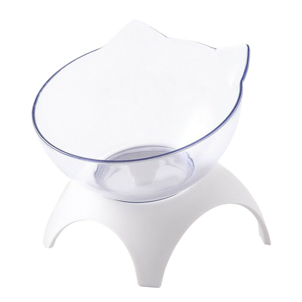 4x Cat Elevated Water Bowls Raised Food Feeder w/ Stand Small Pet Kitten