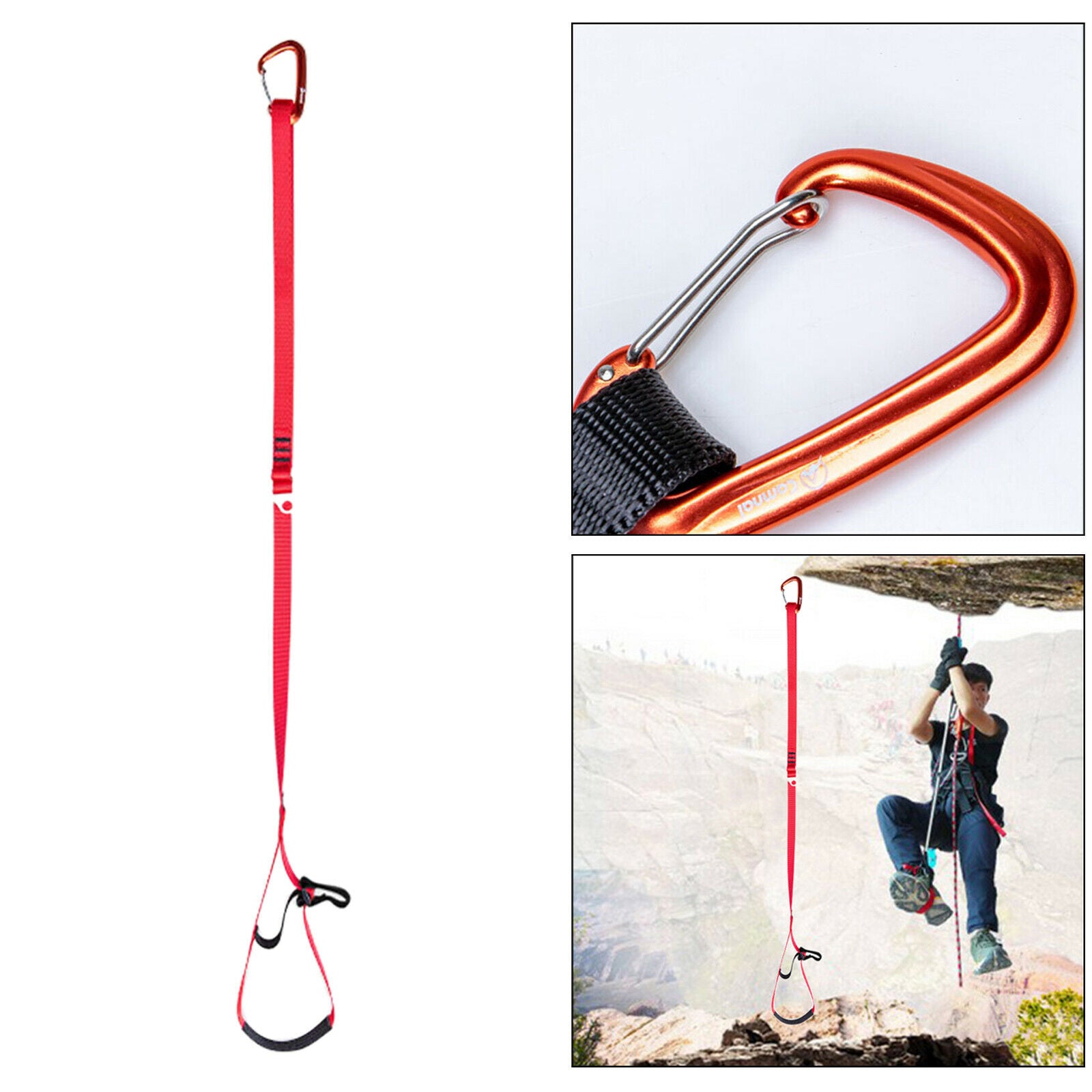 Climbing Foot Ascender Foot Riser Loop Caving Rescuing Harness Hardware