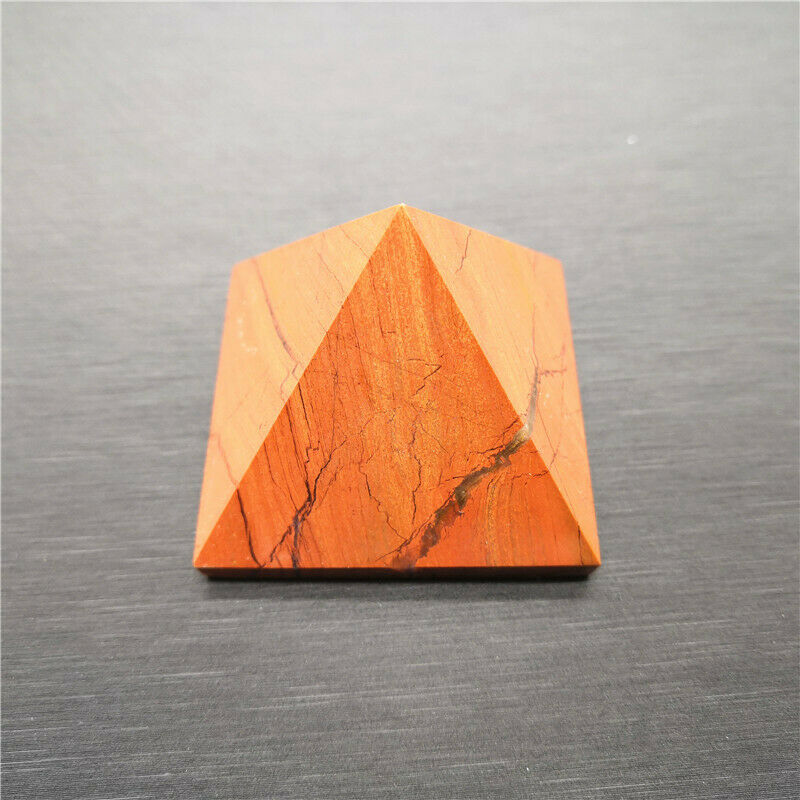 Natural Jasper Crystal Pyramid Obelisk Point Healing Reiki Quartz Stone Ornament