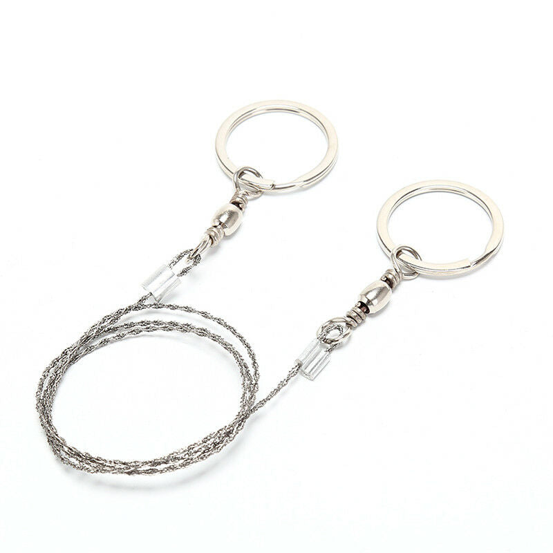 2pcs Emergency Survival Gear Stainless Steel Wiresaw Hand Chainsaw Fretsa.l8
