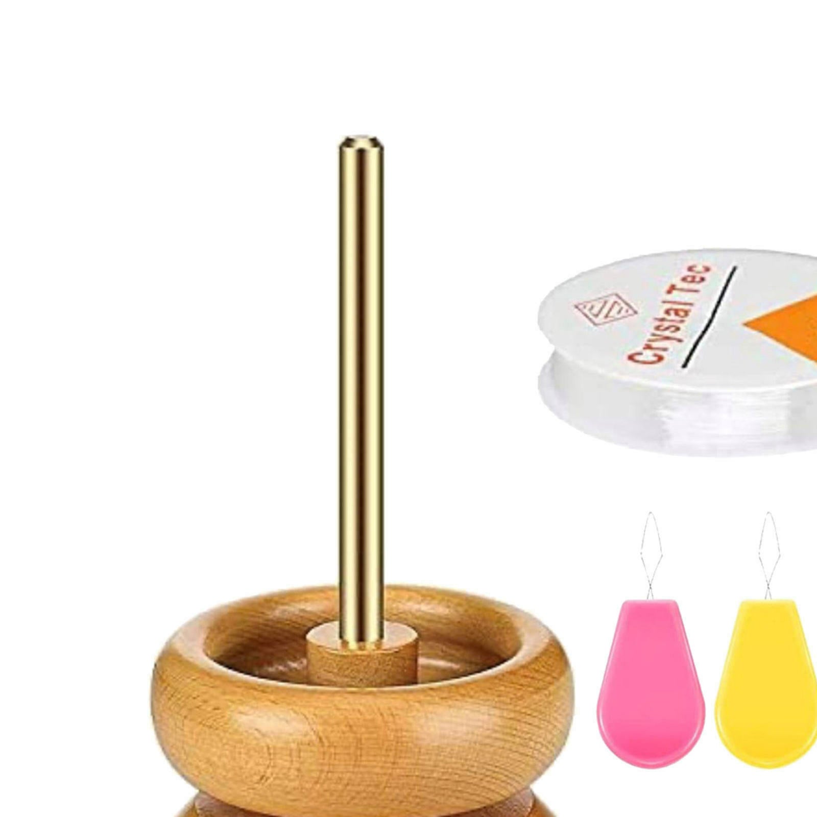 Wood Bead Spinner Gem Bead Loader Beads Quickly DIY Spinning Jewelry Tool