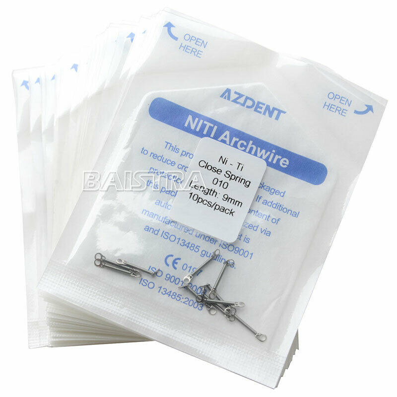 20 X AZDENT Dental Orthodontic Closed Coil Springs 0.010" 9mm 10PCS/Pack