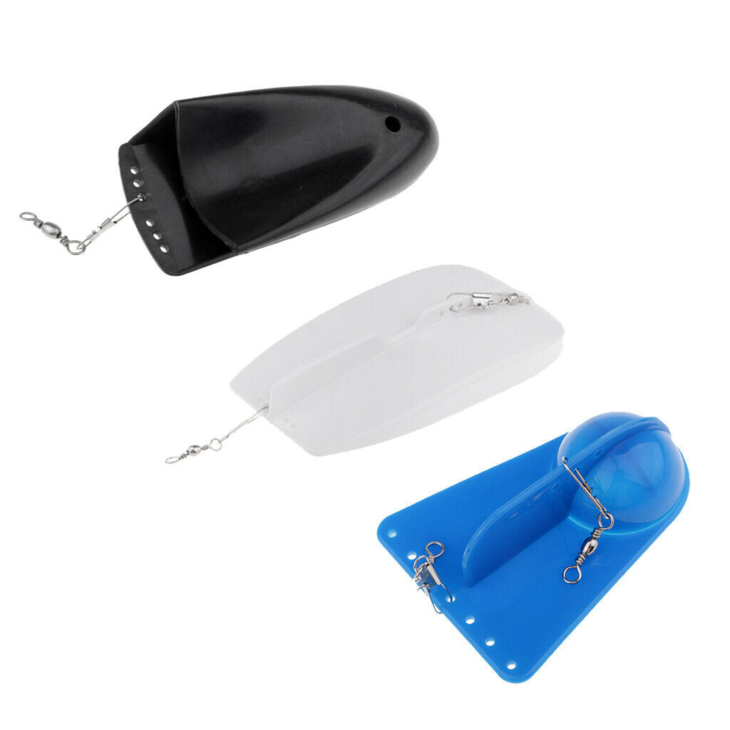 3pcs Trolling Planer Board Adjustable Diving Board White/Bule/Black