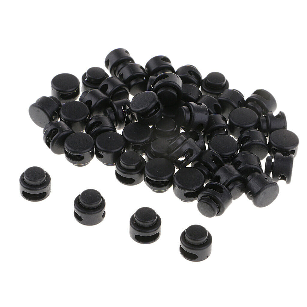 50 Pieces 13 Mm 2 Holes Cable Lock Ends Toggle Stopper Paracord Shoelace