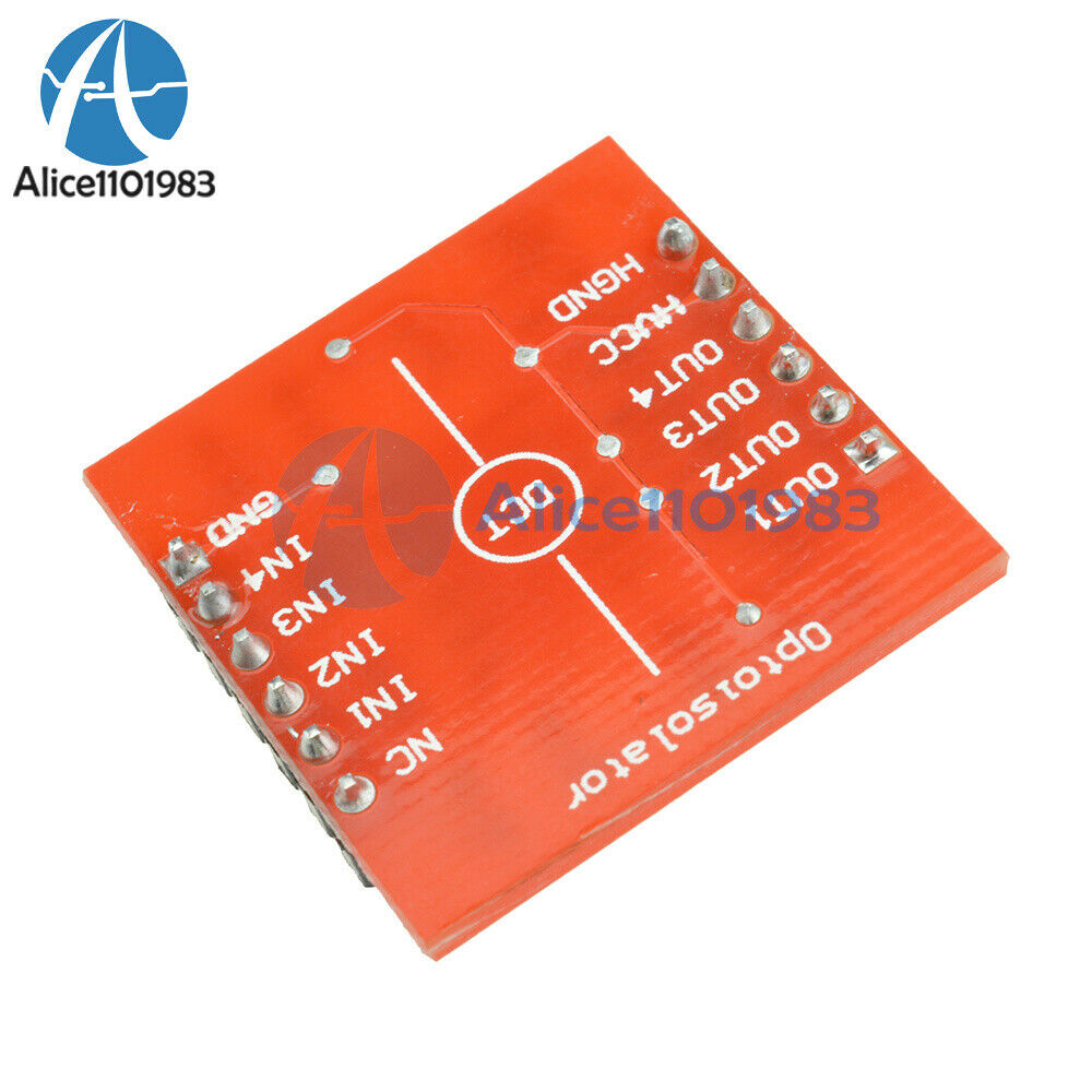 5PCS 4-Channel Opto-isolator IC Module High & Low Level Expansion Board Module