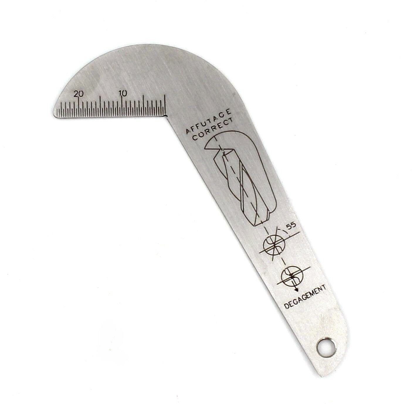 118Â° Drill Sharp-Angle Tool, Edge Size Gauge, Twist Double-Sided Drill Gauge