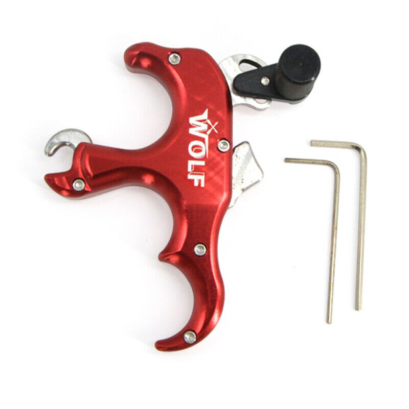 Archery Release Aids Thumb Caliper Trigger 3 Finger Grip Compound Bow Automatic